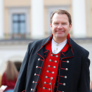 Skuespilleren Bjarte Hjelmeland skulle holde tale for Kongeparet. Foto: Torstein Bøe / NTB scanpix